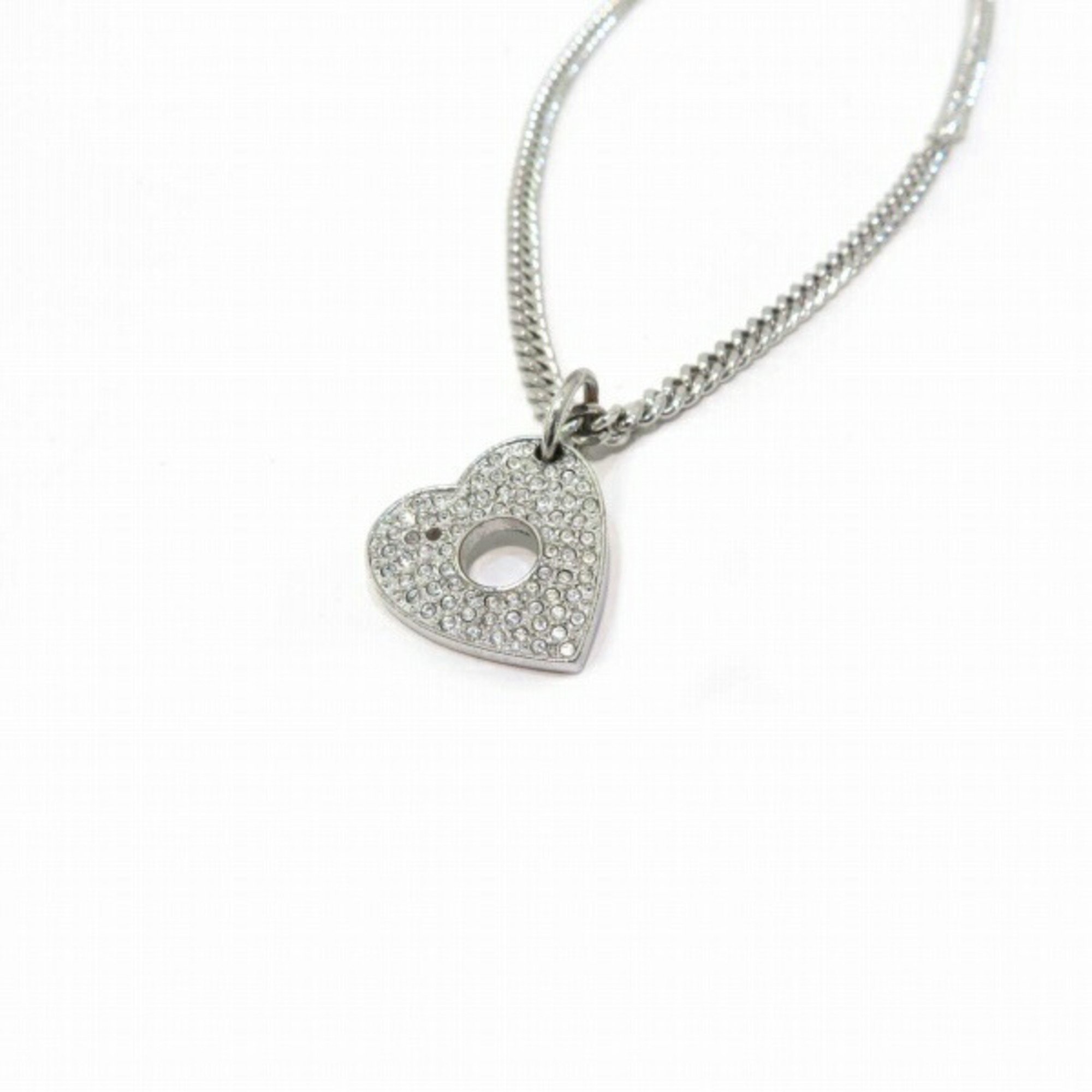 Christian Dior Dior Heart Motif Rhinestone Brand Accessory Necklace Ladies Christian Dior Dior Heart Motif Rhinestone Brand Accessory Necklace Ladies